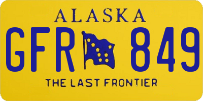 AK license plate GFR849