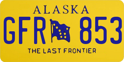 AK license plate GFR853