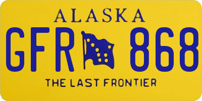 AK license plate GFR868