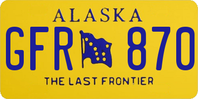 AK license plate GFR870