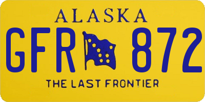 AK license plate GFR872