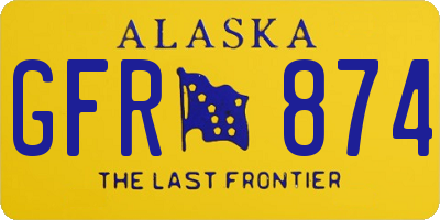AK license plate GFR874