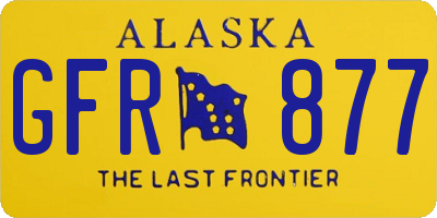 AK license plate GFR877