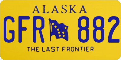 AK license plate GFR882