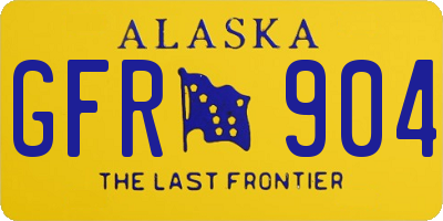 AK license plate GFR904