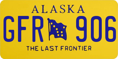 AK license plate GFR906
