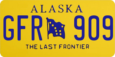 AK license plate GFR909
