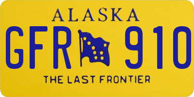 AK license plate GFR910