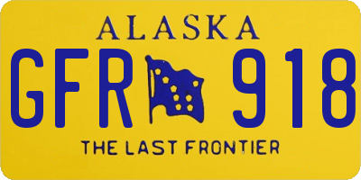 AK license plate GFR918