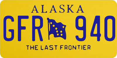 AK license plate GFR940