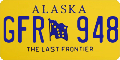 AK license plate GFR948
