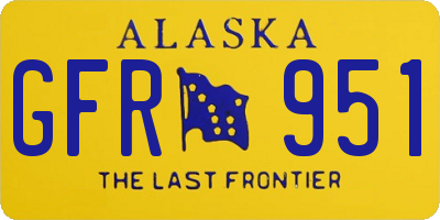 AK license plate GFR951