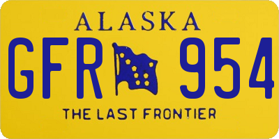 AK license plate GFR954