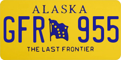 AK license plate GFR955