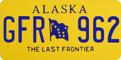 AK license plate GFR962