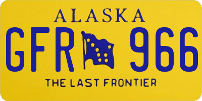 AK license plate GFR966