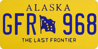 AK license plate GFR968