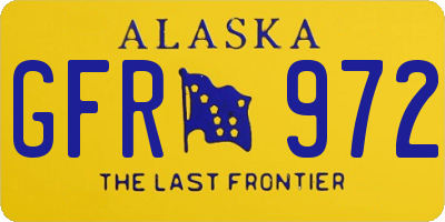 AK license plate GFR972