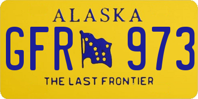 AK license plate GFR973