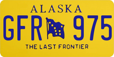 AK license plate GFR975