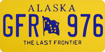AK license plate GFR976