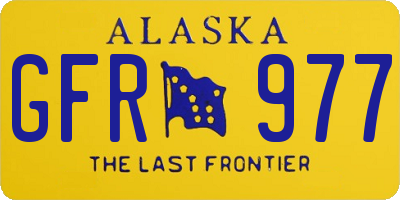 AK license plate GFR977