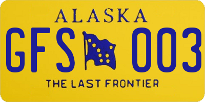 AK license plate GFS003