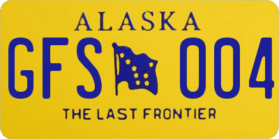 AK license plate GFS004