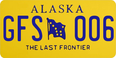 AK license plate GFS006