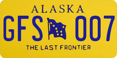 AK license plate GFS007