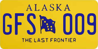 AK license plate GFS009
