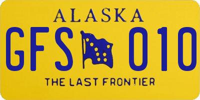 AK license plate GFS010