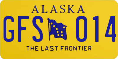 AK license plate GFS014