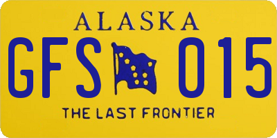 AK license plate GFS015