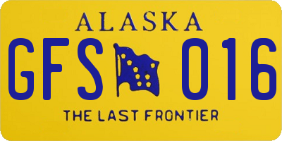AK license plate GFS016