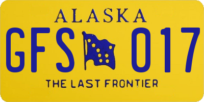 AK license plate GFS017