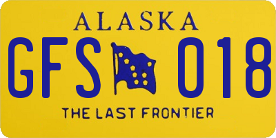 AK license plate GFS018