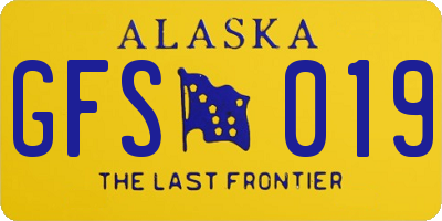 AK license plate GFS019