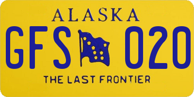 AK license plate GFS020