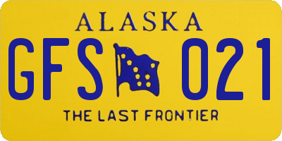 AK license plate GFS021
