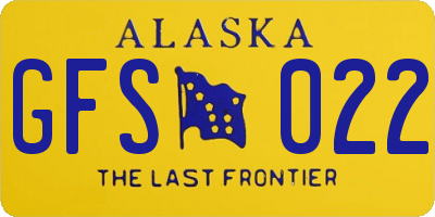 AK license plate GFS022