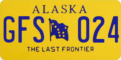 AK license plate GFS024
