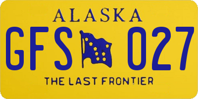 AK license plate GFS027