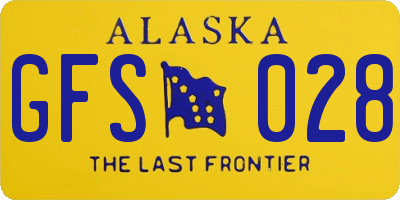 AK license plate GFS028