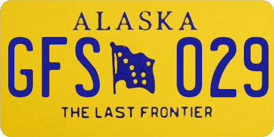 AK license plate GFS029