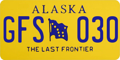 AK license plate GFS030