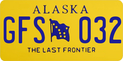 AK license plate GFS032