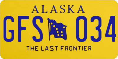 AK license plate GFS034
