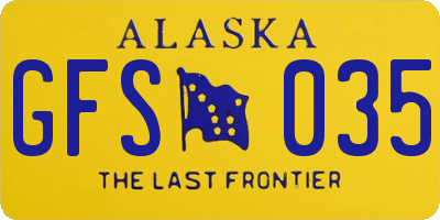 AK license plate GFS035