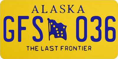 AK license plate GFS036